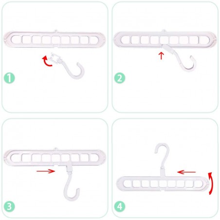 Set 2 perchas organizador ahorro espacio percha ropa MagicClothes Hanger Storage