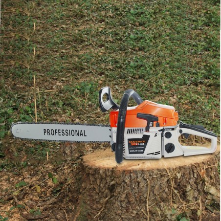 Motosierra de gasolina KRAFTROYAL 52cc con hoja de 50 cm jardinería poda madera