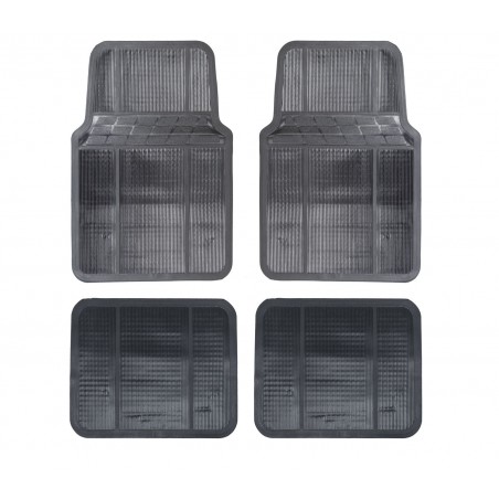Pack 4 alfombrillas de goma antideslizante impermeable universal interior coche