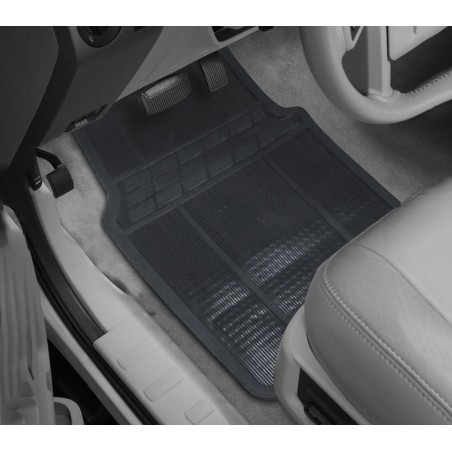 Pack 4 alfombrillas de goma antideslizante impermeable universal interior coche