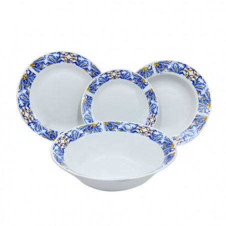 408003 Vajilla mesa 19 PZ FELICIA Plato llano, hondo, para postre y ensaladera