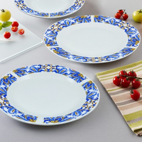 408003 Vajilla mesa 19 PZ FELICIA Plato llano, hondo, para postre y ensaladera