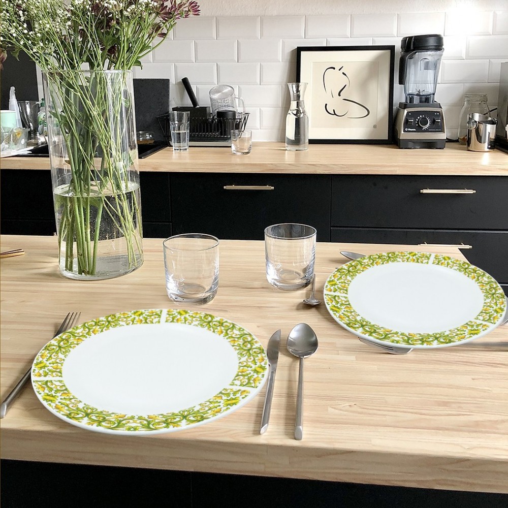 408002 Vajilla mesa 19 PZ FELICIA Plato llano,...