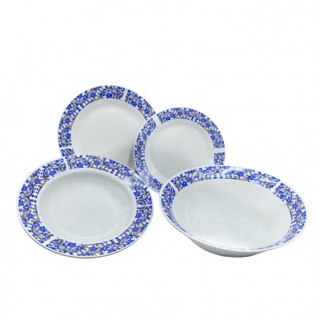408001 Vajilla mesa 19 PZ FELICIA Plato llano, hondo, para postre y ensaladera