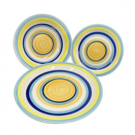 403006 Vajilla mesa 18 PZ FELICIA Plato llano, hondo y para postre de GRES