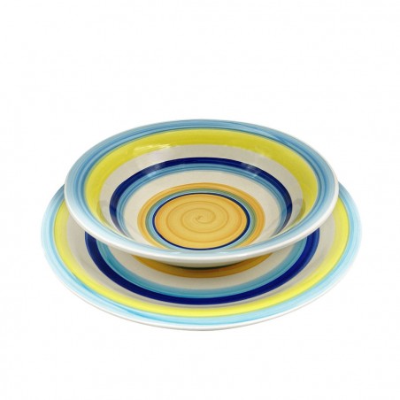 403006 Vajilla mesa 18 PZ FELICIA Plato llano, hondo y para postre de GRES