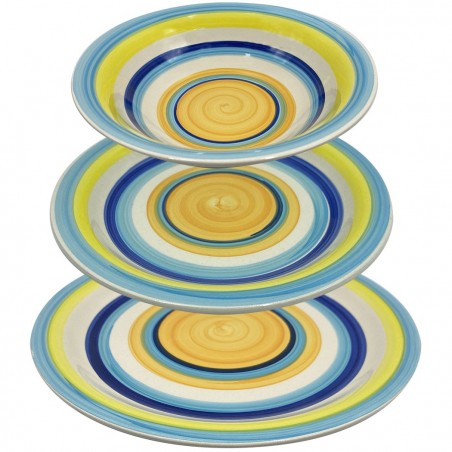 403006 Vajilla mesa 18 PZ FELICIA Plato llano, hondo y para postre de GRES