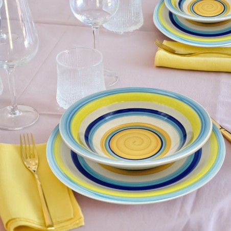 403006 Vajilla mesa 18 PZ FELICIA Plato llano, hondo y para postre de GRES