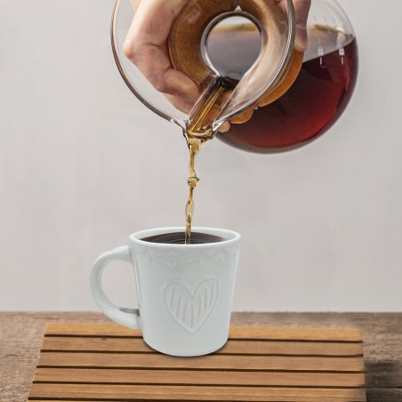 100044 Servicio de Café Línea Felicia CUORE Cerámica 6 Tazas y 6 Cucharas