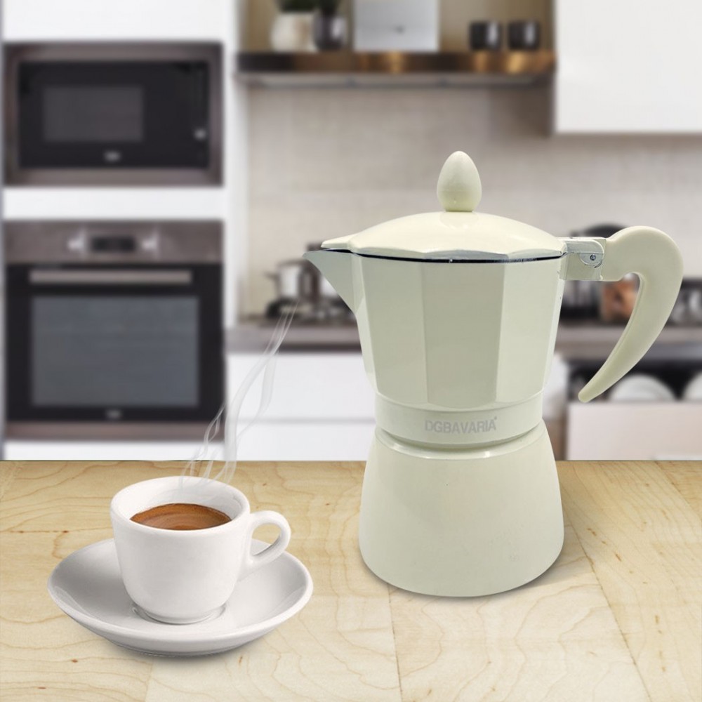 Art. 333025 Set 3 cafeteras BEIGE en aluminio...