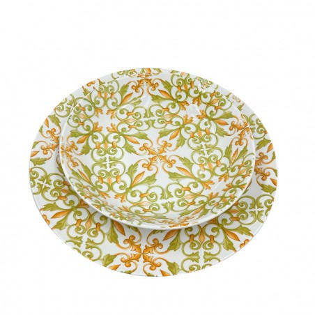 408010 Vajilla mesa 18 PZ FELICIA Plato llano, hondo y para postre de porcelana