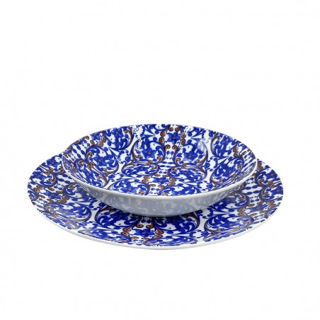 408008 Vajilla mesa 18 PZ FELICIA Plato llano, hondo y para postre de porcelana