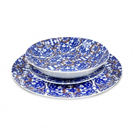 408008 Vajilla mesa 18 PZ FELICIA Plato llano, hondo y para postre de porcelana