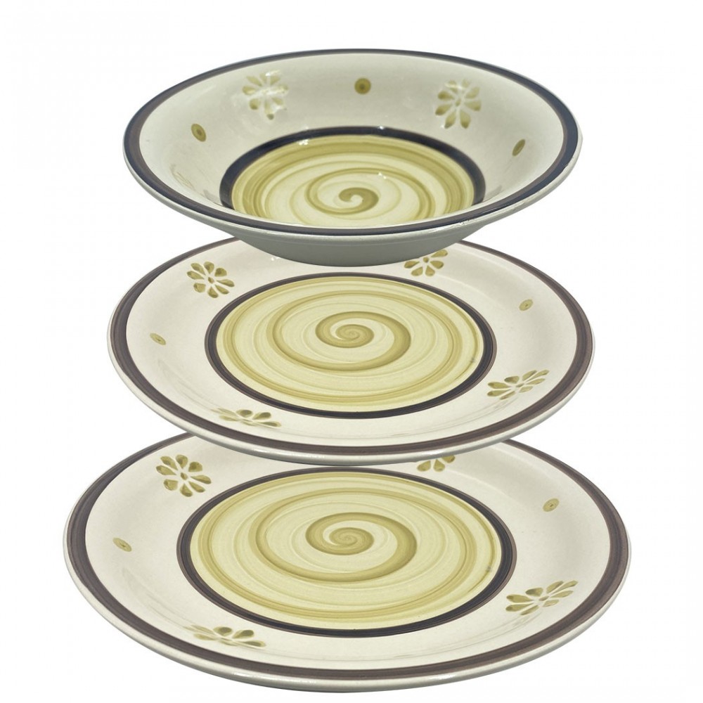 403002 Vajilla mesa 18 PZ FELICIA Plato llano,...