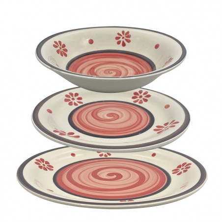 403003 Vajilla mesa 18 PZ FELICIA Plato llano, hondo y para postre de GRES