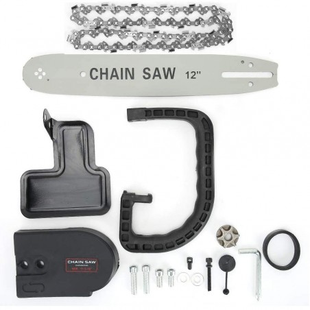 185888 Kit convertidor amoladora angular a motosierra hoja y repuestos de 12 "