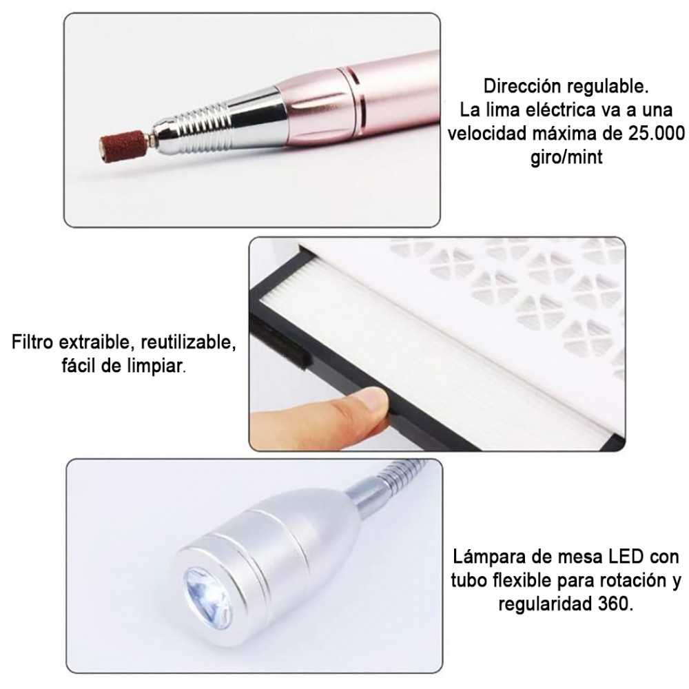 Art.101434 Máquina fresadora de uñas...