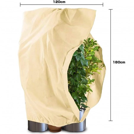 Capucha de protección antihielo transpirable para plantas de exterior 120x180 cm