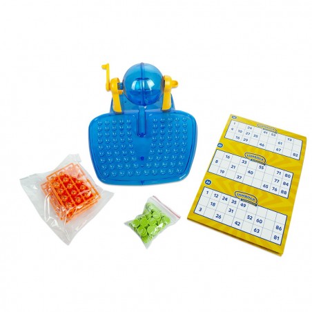105835 Bingo con extractor automático 48 cartones números y marcadores numéricos