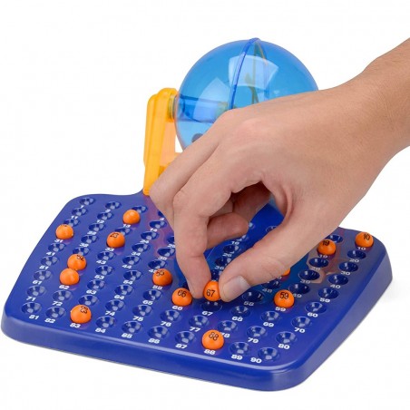 105835 Bingo con extractor automático 48 cartones números y marcadores numéricos
