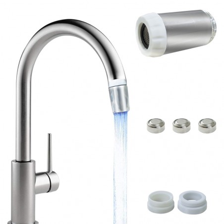 Filtro para grifo de agua cromoterapia flujo de color universal con luz LED