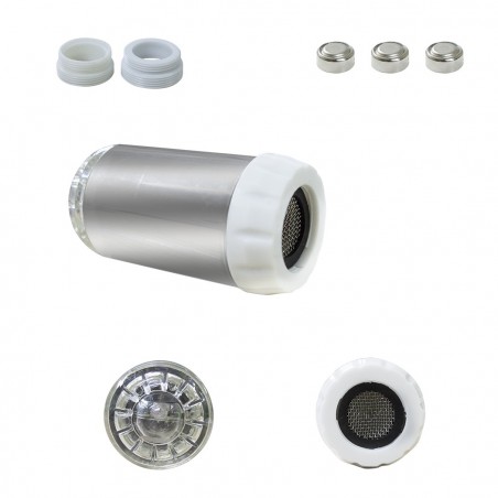 Filtro para grifo de agua cromoterapia flujo de color universal con luz LED