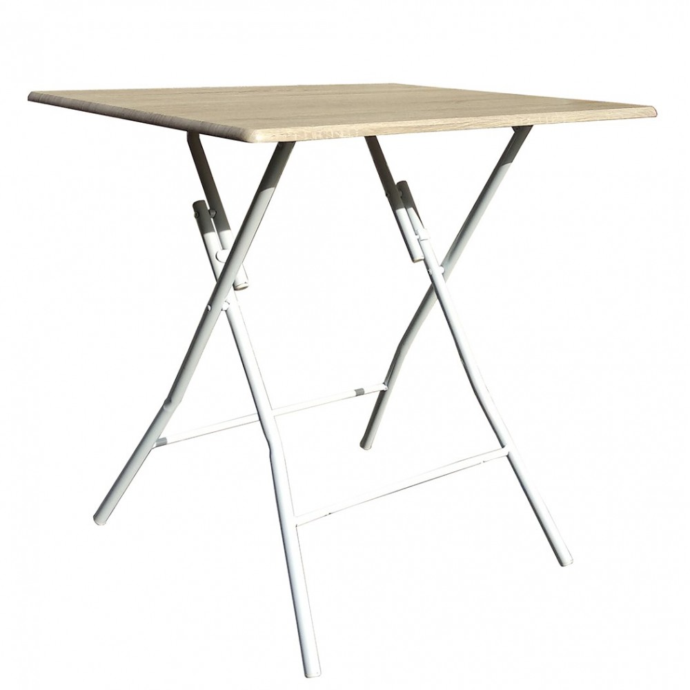 Mesa plegable Bingo80 en acero pintado y tabla...