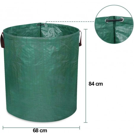 Saco de jardín de polipropileno hasta 300L resistente al agua y repelentes UV