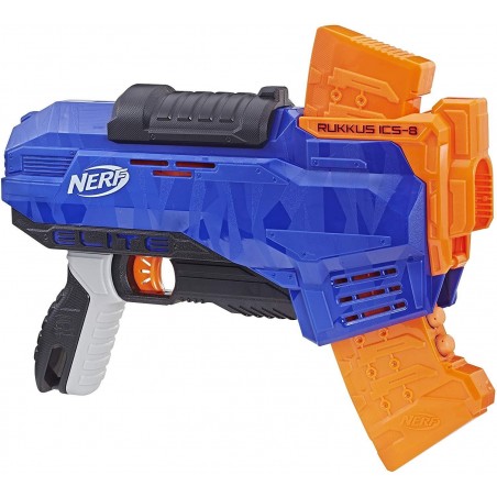 543861 Hasbro Nerf arma de juguete N STRIKE RUKKUS ICS-8 con capacidad 8 dardos