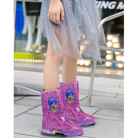 23-2765 Botas de agua para niñas Shimmer and Shine violeta brillante y rosa
