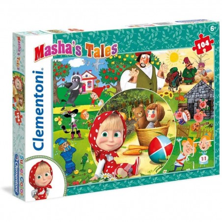 270699 Puzzle clementoni Masha y el oso 104 piezas 48,5x33,5cm Tales Supercolor
