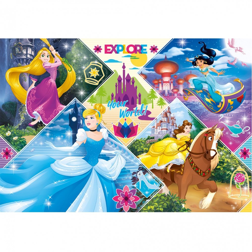 270910 Puzzle clementoni Disney Princess 4 princesas 48,5x33,5 cm 104 piezas