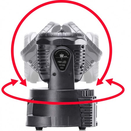 664868 Estroboscopio giratorio mini-LED con 7 luces multicolor de 10W RGBW 150W