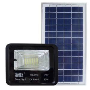 Luz led con carga solar 10W impermeable IP67 FB-8810...