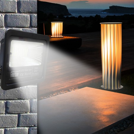 Luz led con carga solar 25W impermeable IP67 FB-8825 6500K luz fría