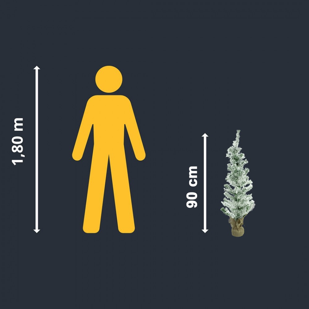 309021 Árbol de Navidad nevado 90H Cm con base...