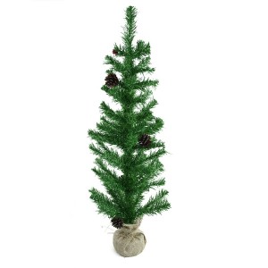 309017 Árbol de Navidad 90H Cm con base de yute el abeto artificial en PVC