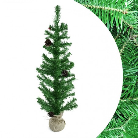 309017 Árbol de Navidad 90H Cm con base de yute el abeto artificial en PVC
