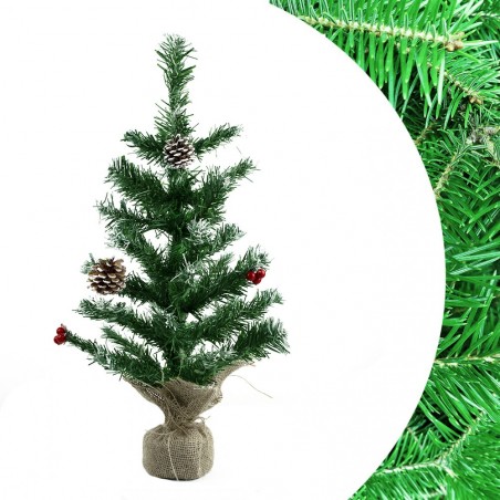 309020 Árbol de Navidad 60H Cm con base de yute el abeto artificial en PVC