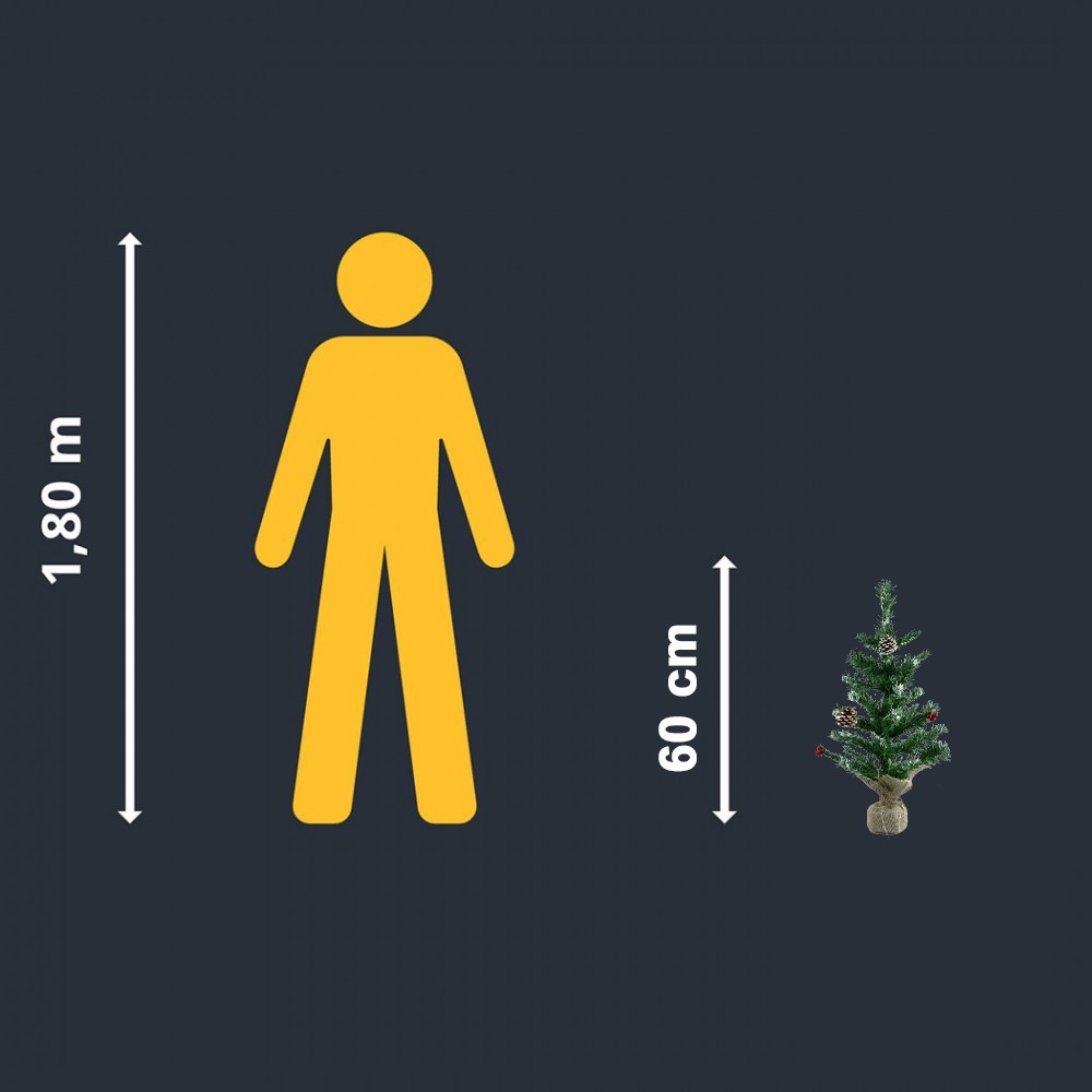 309020 Árbol de Navidad 60H Cm con base de yute...