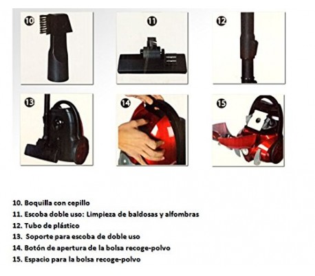 Fregona - trapeador - limpiador a vapor - 1500 vatios esterilizador eléctrico 