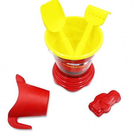 Art. 186150 Juego de playa para niños de Cars cubo pala y molde para el mar