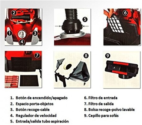 Fregona - trapeador - limpiador a vapor - 1500 vatios esterilizador eléctrico 