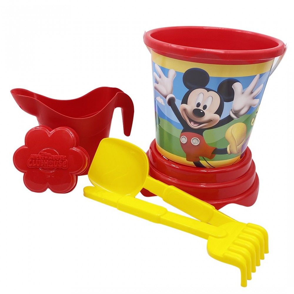 Art.186129 Juego de playa para niños Mickey Mouse cubo pala y molde para el mar