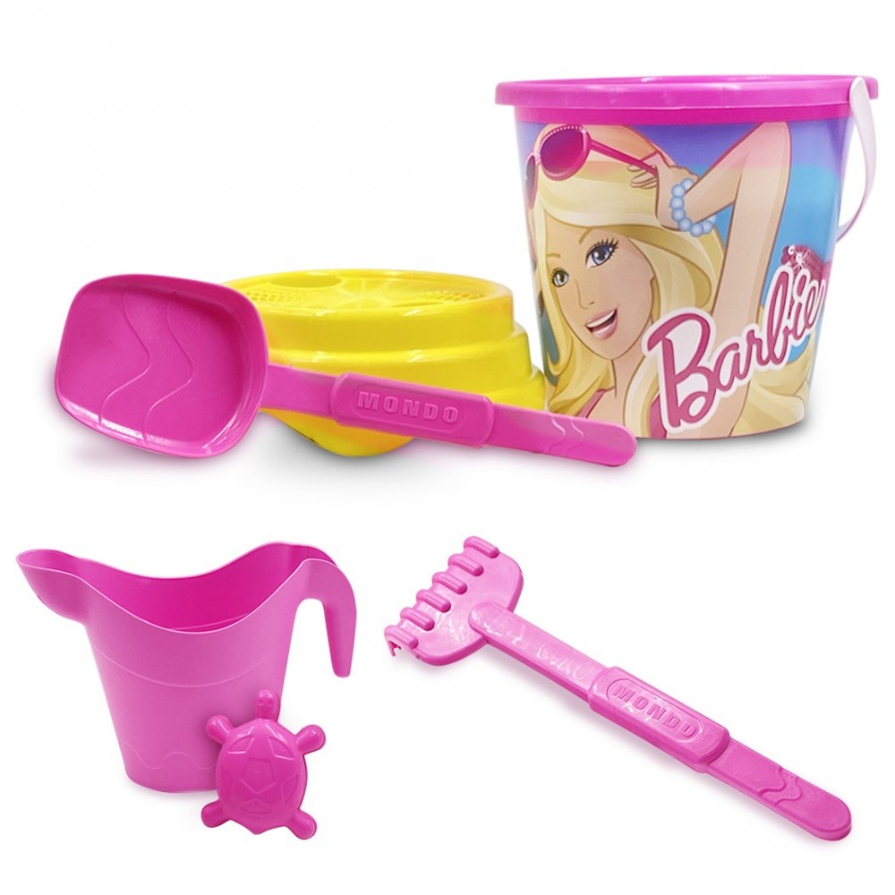 Art.186211 Juego de playa para niños Barbie cubo pala y molde para el mar