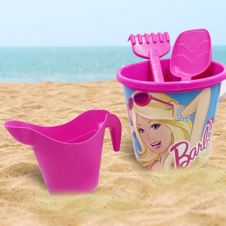 Art.186211 Juego de playa para niños Barbie cubo pala y molde para el mar