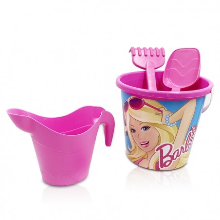 Art.186211 Juego de playa para niños Barbie cubo pala y molde para el mar