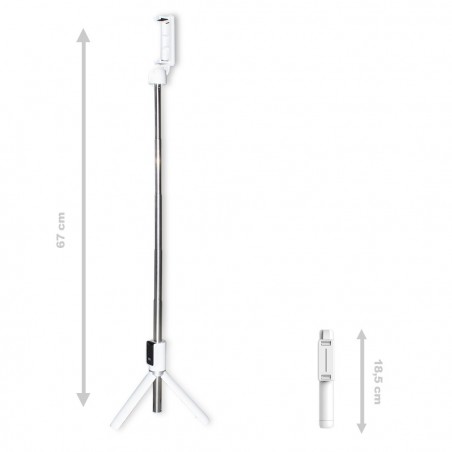 508257 Selfie stick P50 mini trípode inalámbrico ampliable con mando a distancia