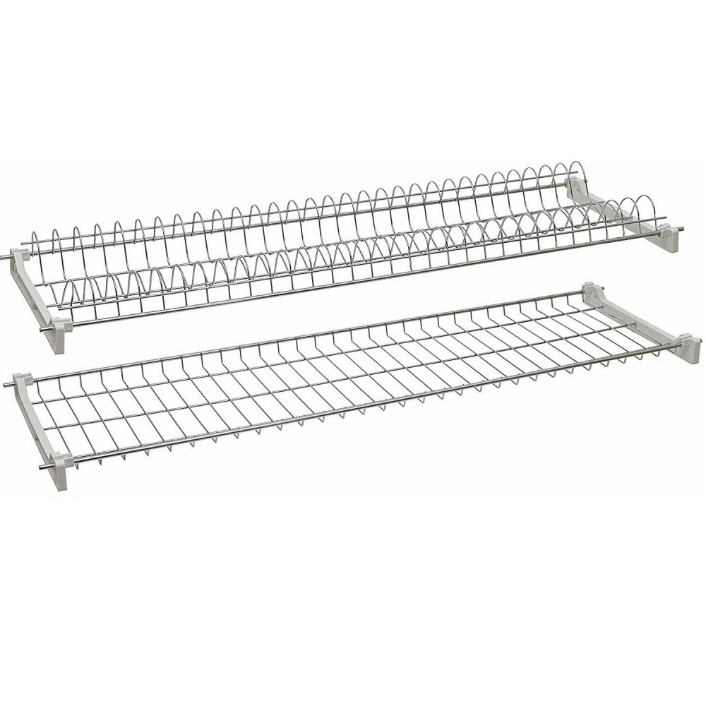 13901 Estante Escurridor de platos y vasos para mueble alto de acero 76cm