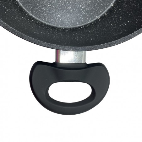 255019 Batería 14 piezas NEGRO DGBAVARIA ollas y sartenes en piedra y utensilios
